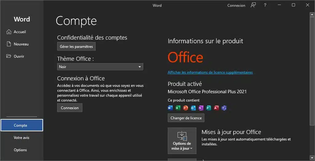 Activer Office 365